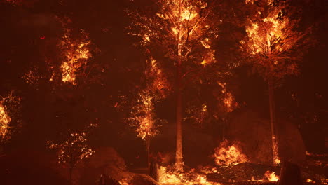 Große-Waldbrandflammen